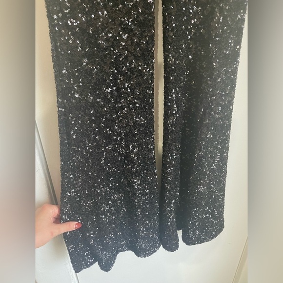 Express super high waisted flare sequin pant size Small - Picture 9 of 13